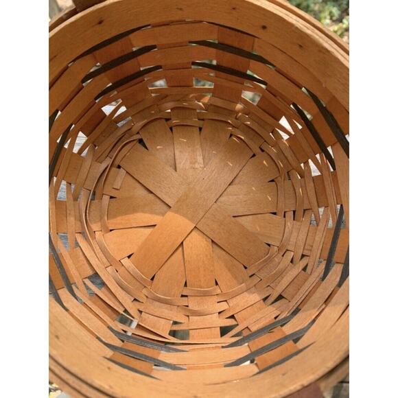 Longaberger Button Basket 1996 Small Round Liner Protector Heartland Collection - Picture 7 of 11